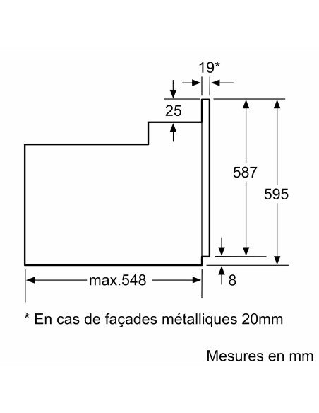 Série 2 Four intégrable 60 x 60 cm Noir HBF512BB1T