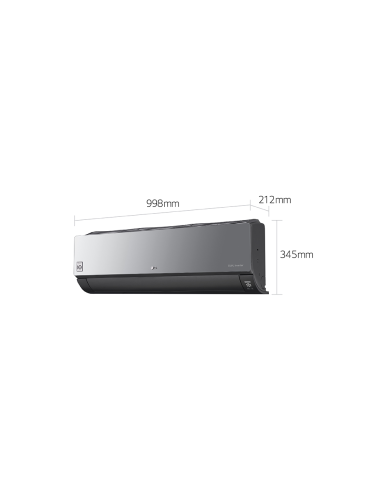 CLIMATISEUR LG ARTCOOL MIRROR UVNANO RÉVERSIBLE 18000 BTU, WIFI, CHAUFFAGE "Sans Installation"