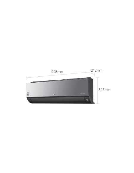 CLIMATISEUR LG ARTCOOL MIRROR UVNANO RÉVERSIBLE 18000 BTU, WIFI, CHAUFFAGE "Sans Installation"