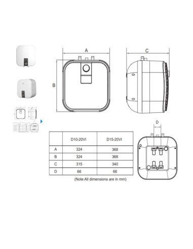 CHAUFFE EAU ELECTRIQUE MIDEA 2000W 30L PRO "Sans installation"