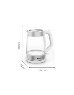 BOUILLOIRE MOULINEX EN VERRE 1,7L 2200W BLC/SILVER 2