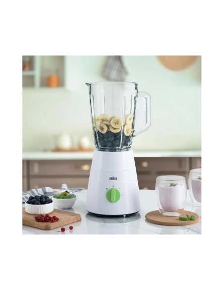 BLENDER BRAUN BOL VERRE 500 W- 1,5 L- TECHNOLOGIE TRIACTION, 2 MOULIN