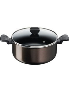 FAITOUT TEFAL UNLIMITED 24CM+COUV VERRE ANTIADHÉSIF - INDUCTION