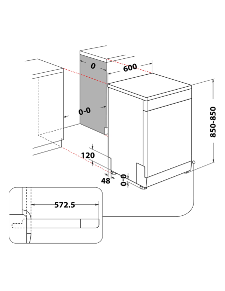 LAVE VAISSELLE WHIRLPOOL 13 COUVERTS 5 PROGRAMMES INOX