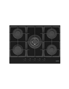 PLAQUE HKM 5 FEUX 70CM EN FONTE VERRE NOIR