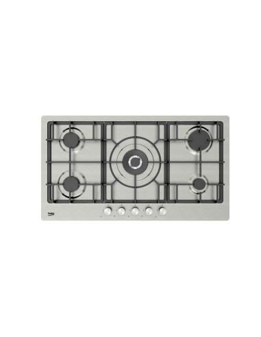 PLAQUE DE CUISSON BEKO GAZ 90CM 5 FEUX INOX