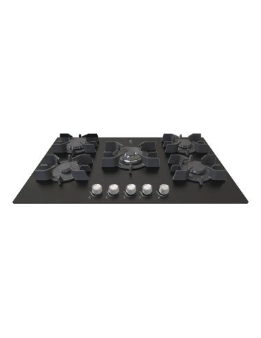PLAQUE SCHNEIDER A GAZ 5 FEUX 70CM VERRE NOIR